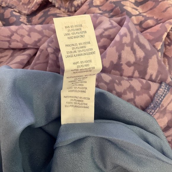 NWT Nasty Gal Animal Print Cowl Neck Mini Slip Dress Pink Purple Velour Size 8 - Picture 5 of 16